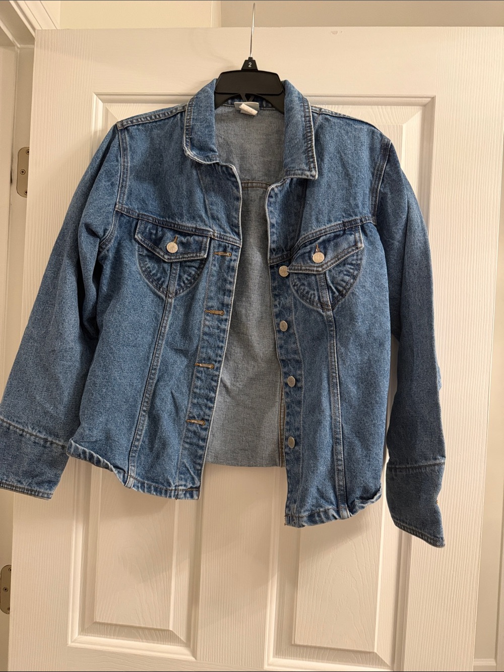 Vintage Moda International Light Blue Denim Jean Jacket for Women
